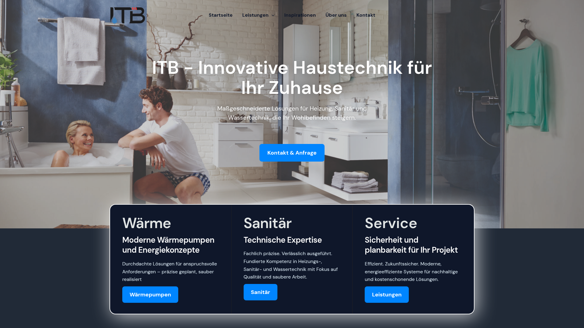 Website-Referenz ITB Heizung Wasser Sanitär — von R11 Web & Media umgesetzt